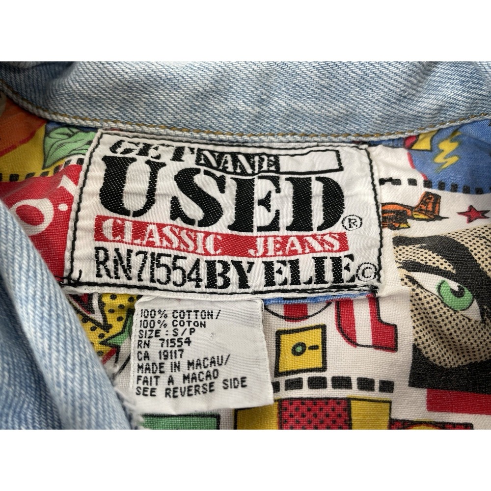 Get Used by Elie Classic Denim Outfit Jacket Jeans Womens S Vintage Street Wear - Picture 5 of 14